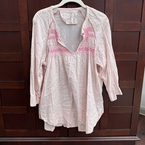 Odd Molly Light Pink Embroidered Top